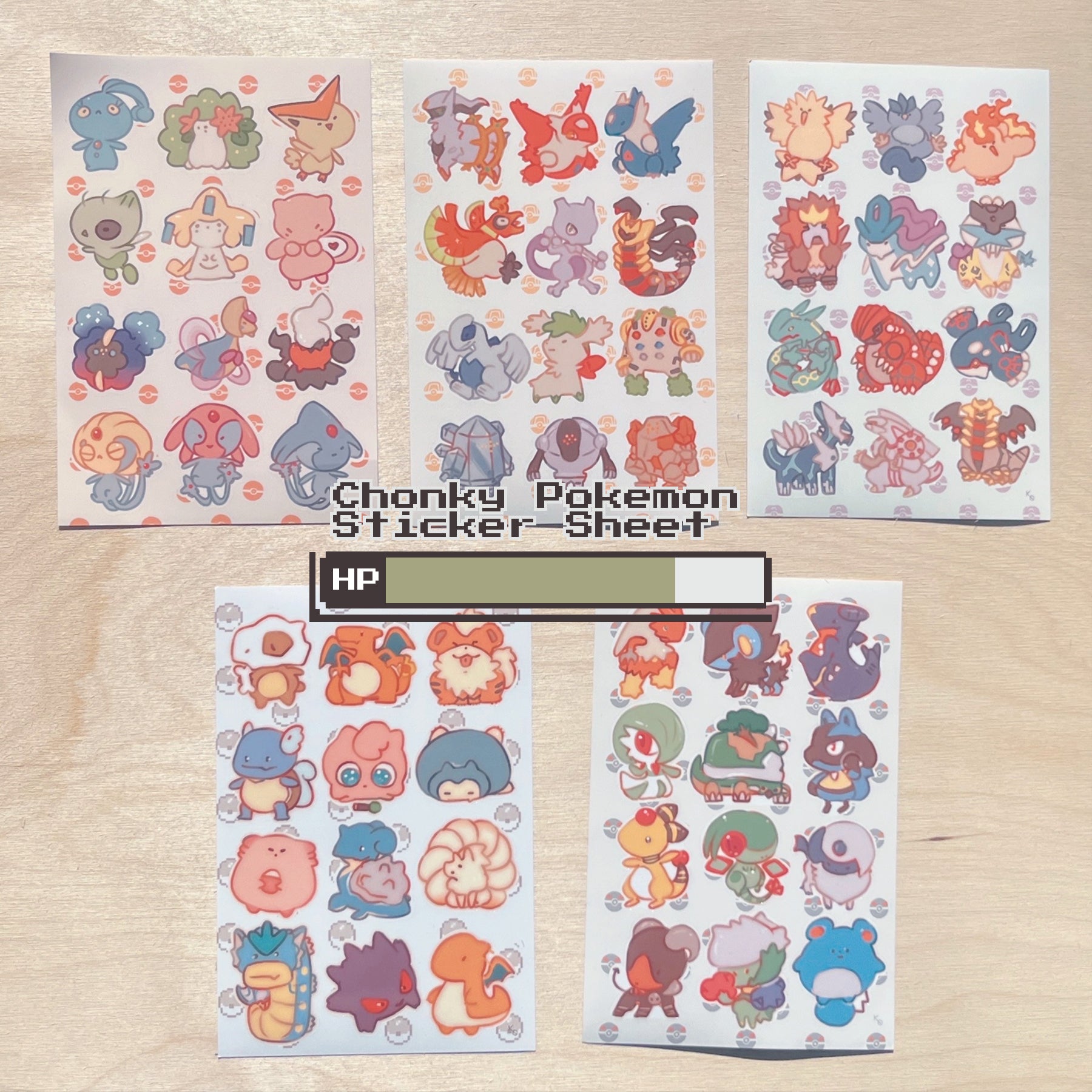 Pokemon Sticker Sheet