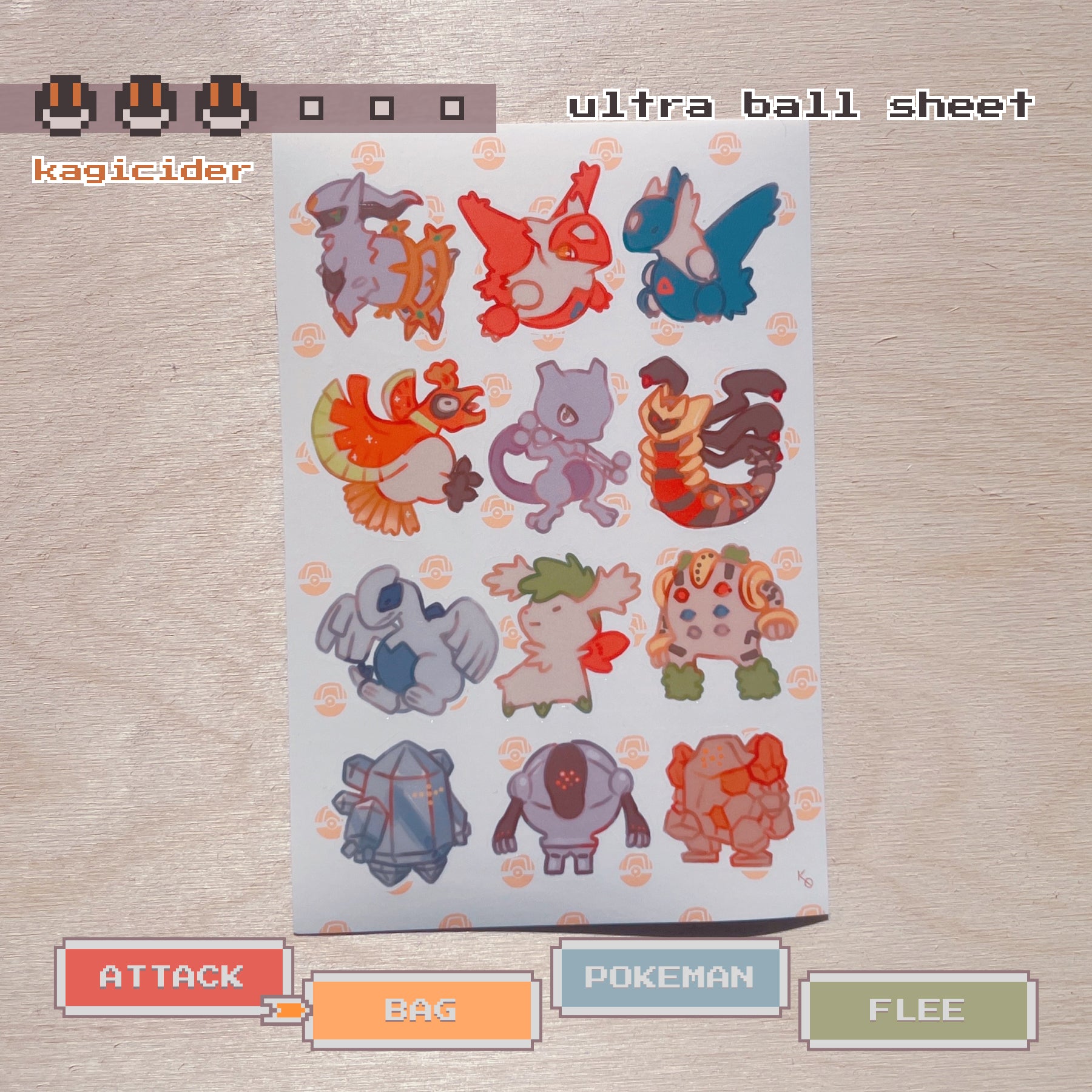 Pokemon Sticker Sheet