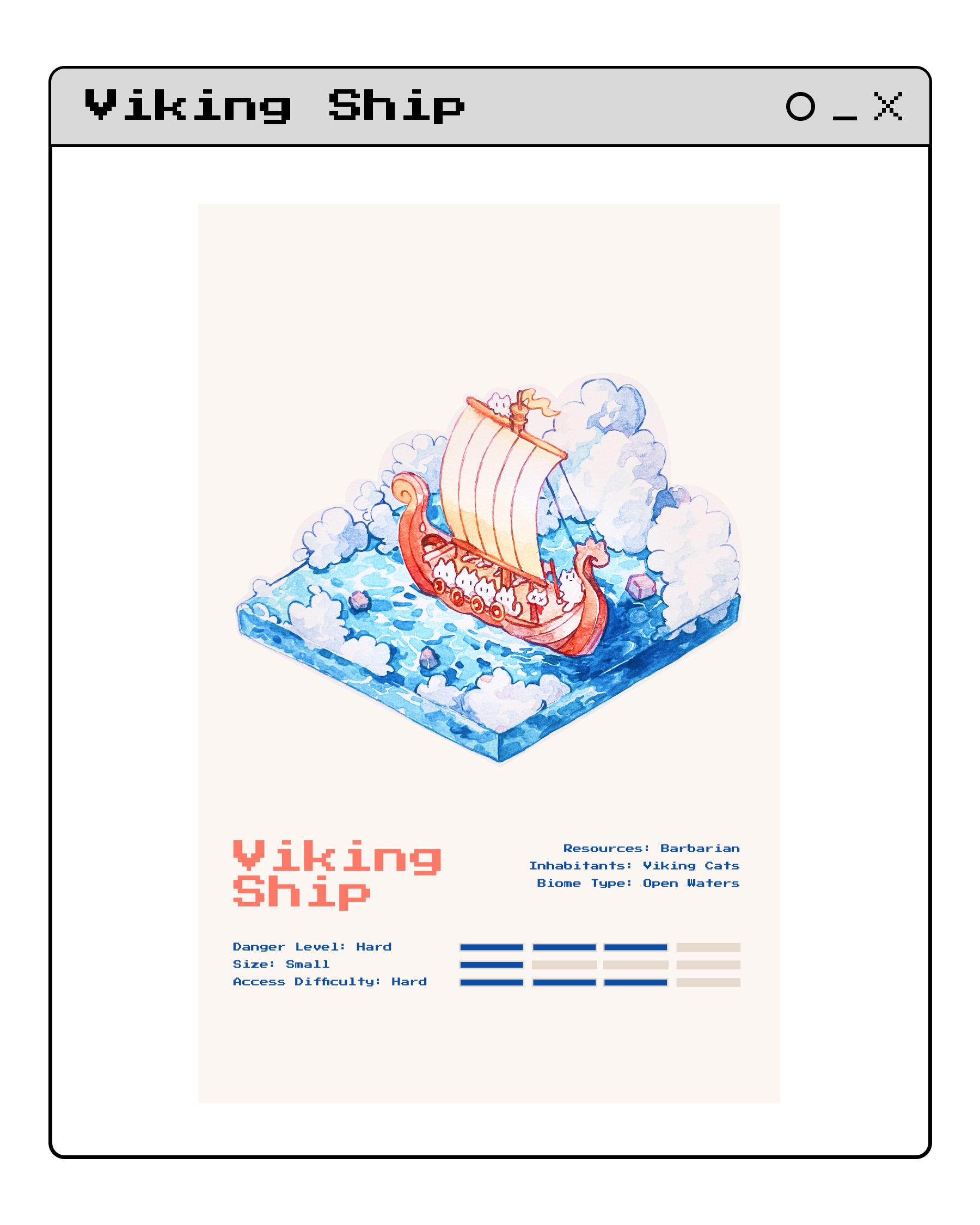 Isometric Island Watercolor Print | Video Game-Inspired Art